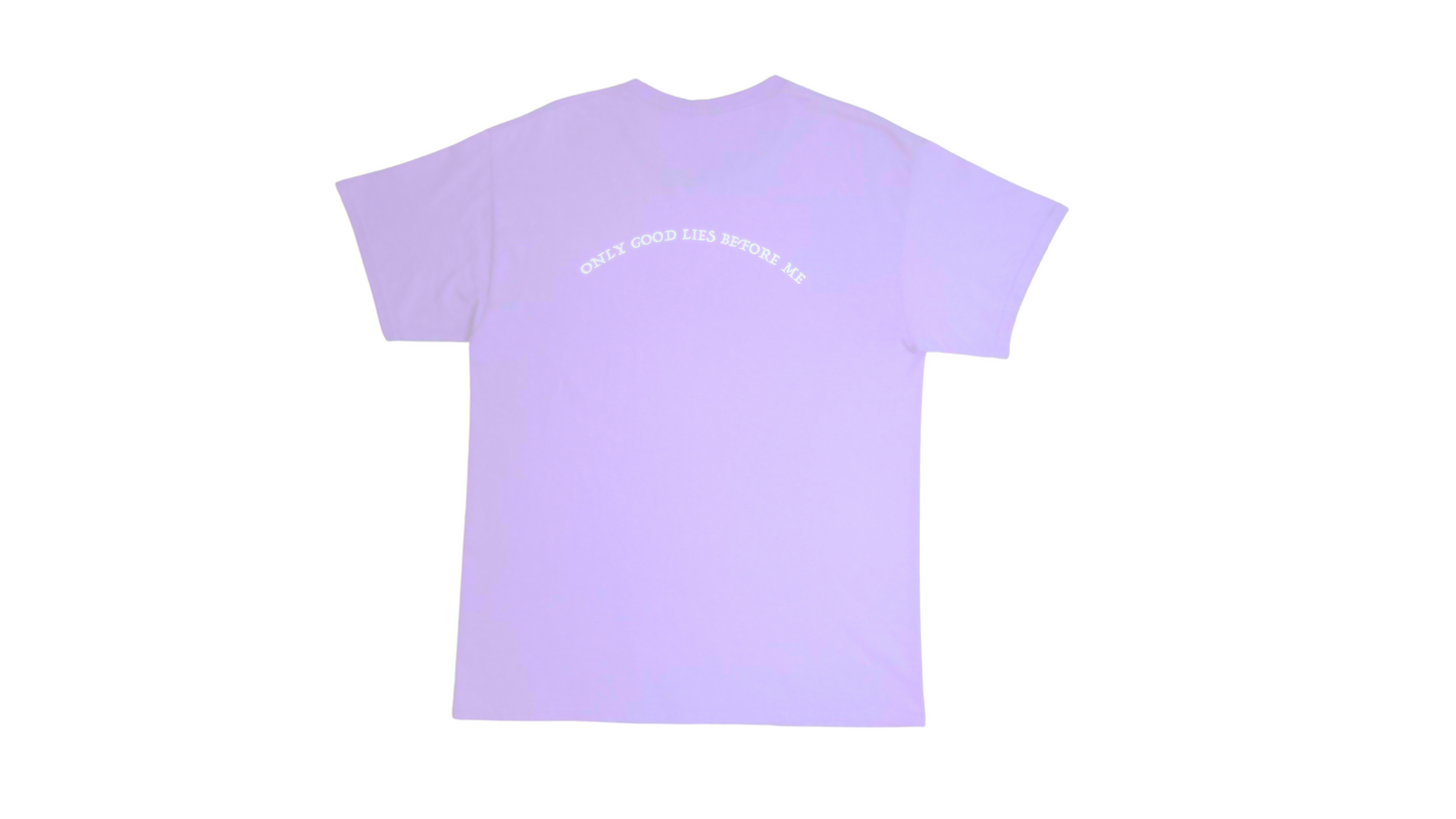 Lavendar "Only Good Lies Before Me" Oversized T-Shirt