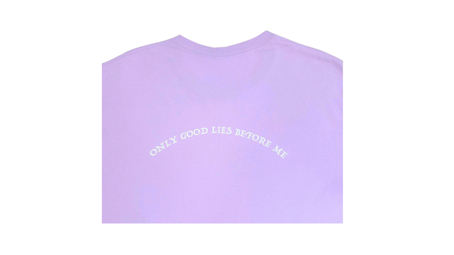 Lavendar "Only Good Lies Before Me" Oversized T-Shirt