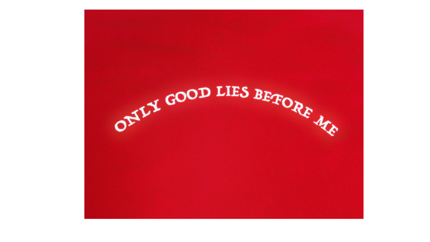 Cherry Red "Only Good Lies Before Me" Oversized T-Shirt